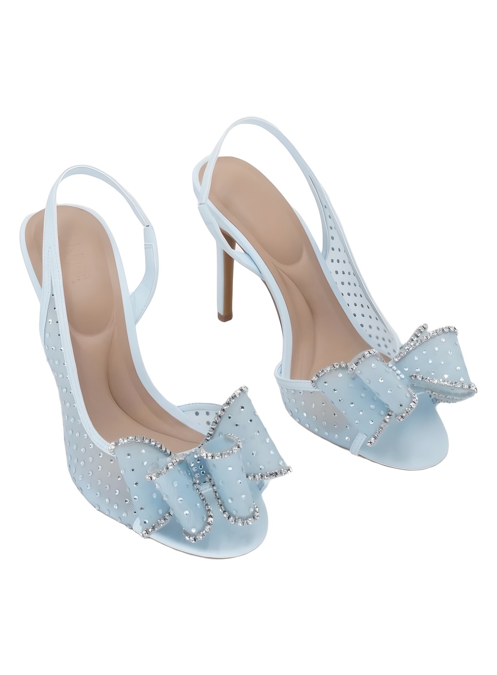 I.N.C. International Concepts Hallee Chalk Blue Bow Slingback Pumps Size 9.5M